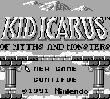 Kid Icarus - Of Myths and Monsters Title Screen